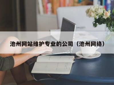 池州网站维护专业的公司（池州网络）