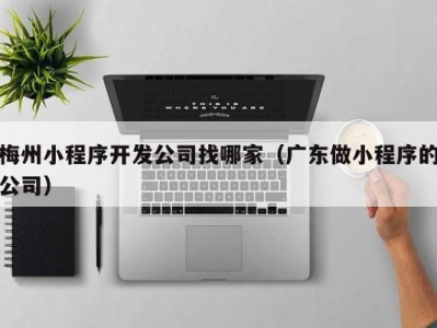 梅州小程序开发公司找哪家（广东做小程序的公司）