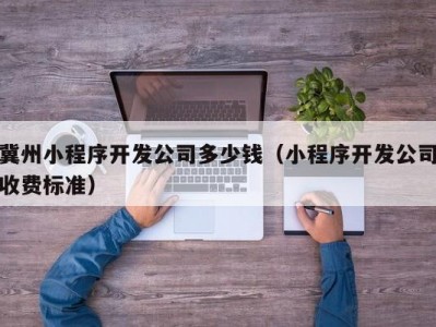 冀州小程序开发公司多少钱（小程序开发公司收费标准）